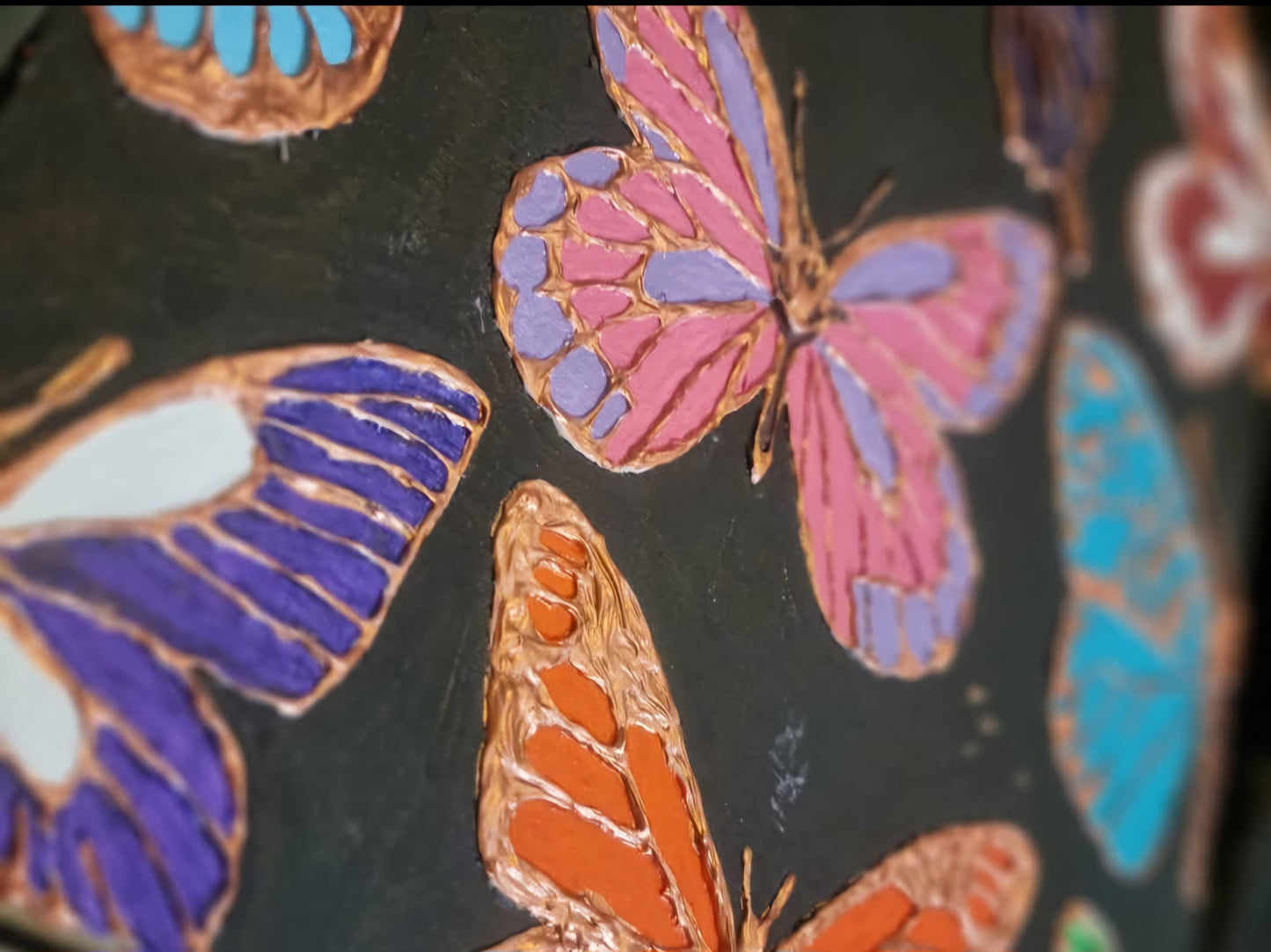 Textured Butterfly Painting