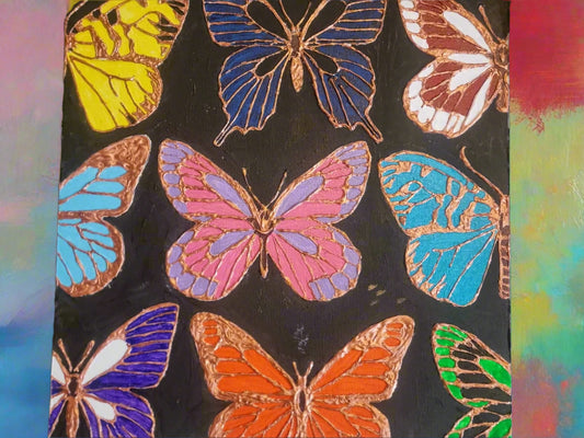 Textured Butterfly Painting